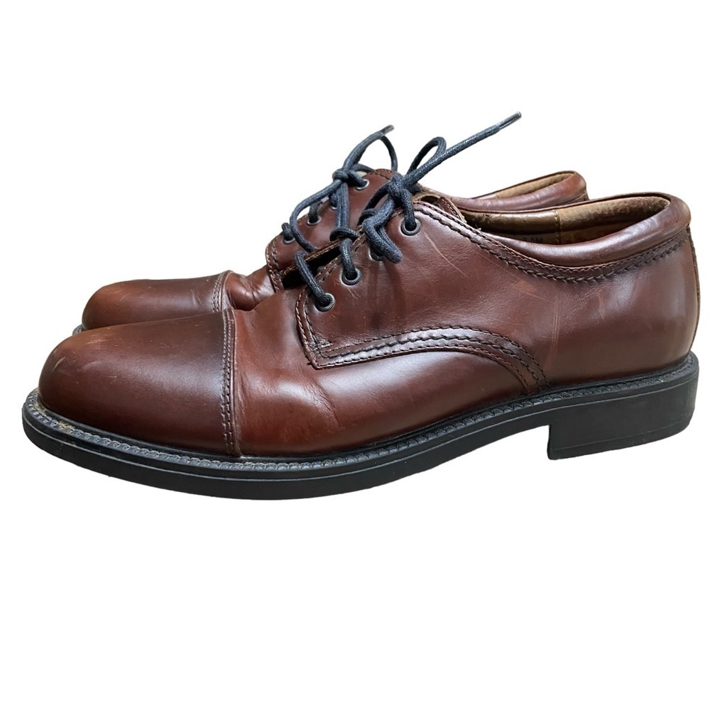 Dockers Brown Leather Lace Up Oxford Dress Shoes Size 8.5